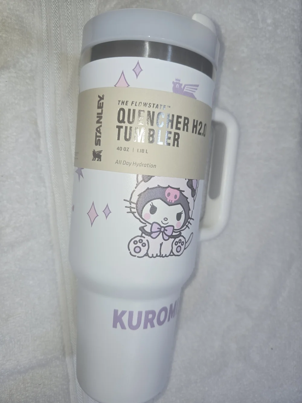 Stanley White & Light Purple Kuromi FlowState Quencher H2.0 Tumbler - Picture 1 of 1